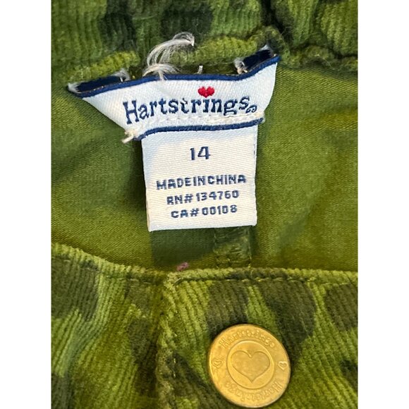 Hartstrings Skirt Girls 14 Kids Corduroy Skort Green Leopard Print Casual Fall - Picture 11 of 13